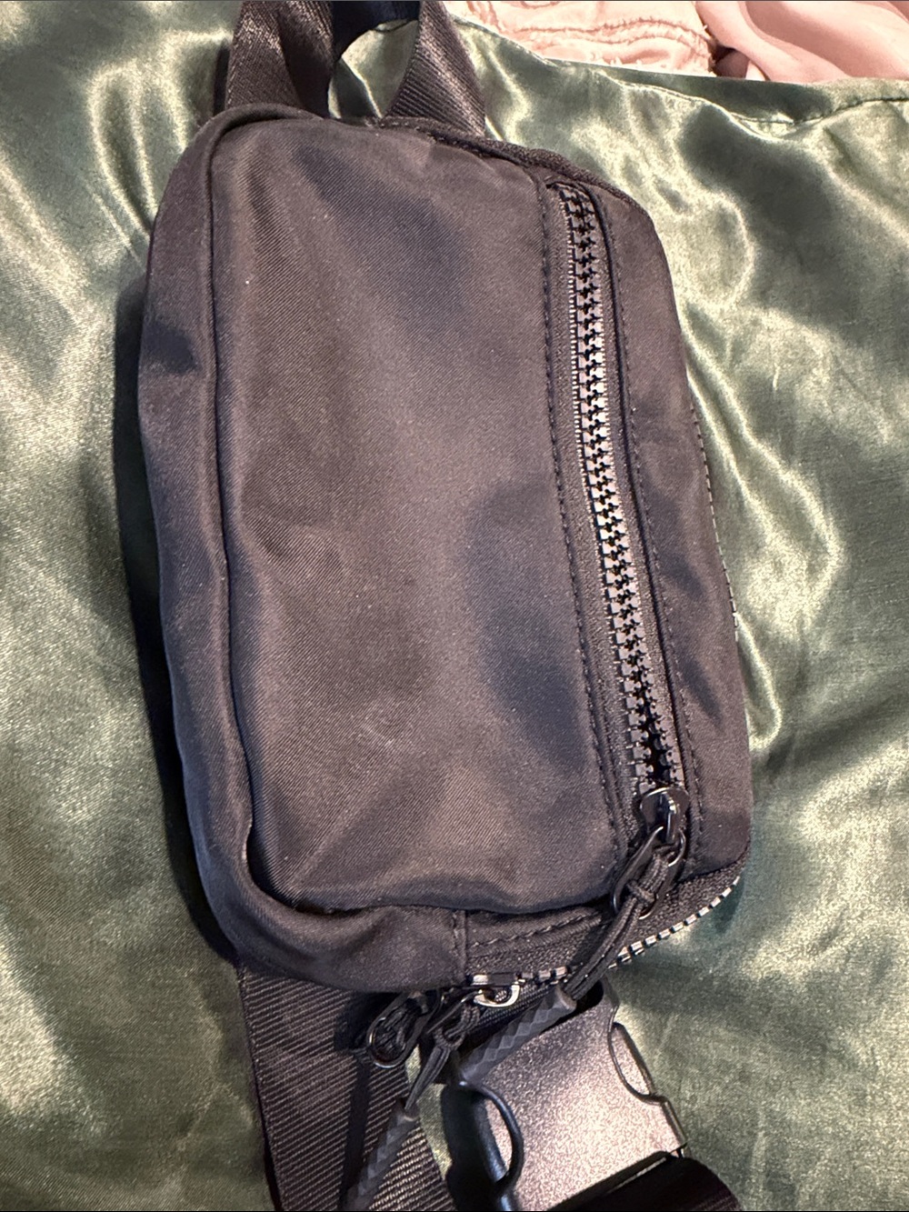 Black Men's Crossbody Sling Bag - Minimal Everyday Carry